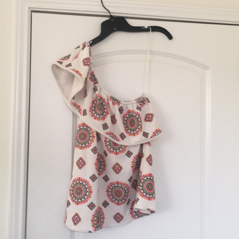 New York & Company One Shoulder Top